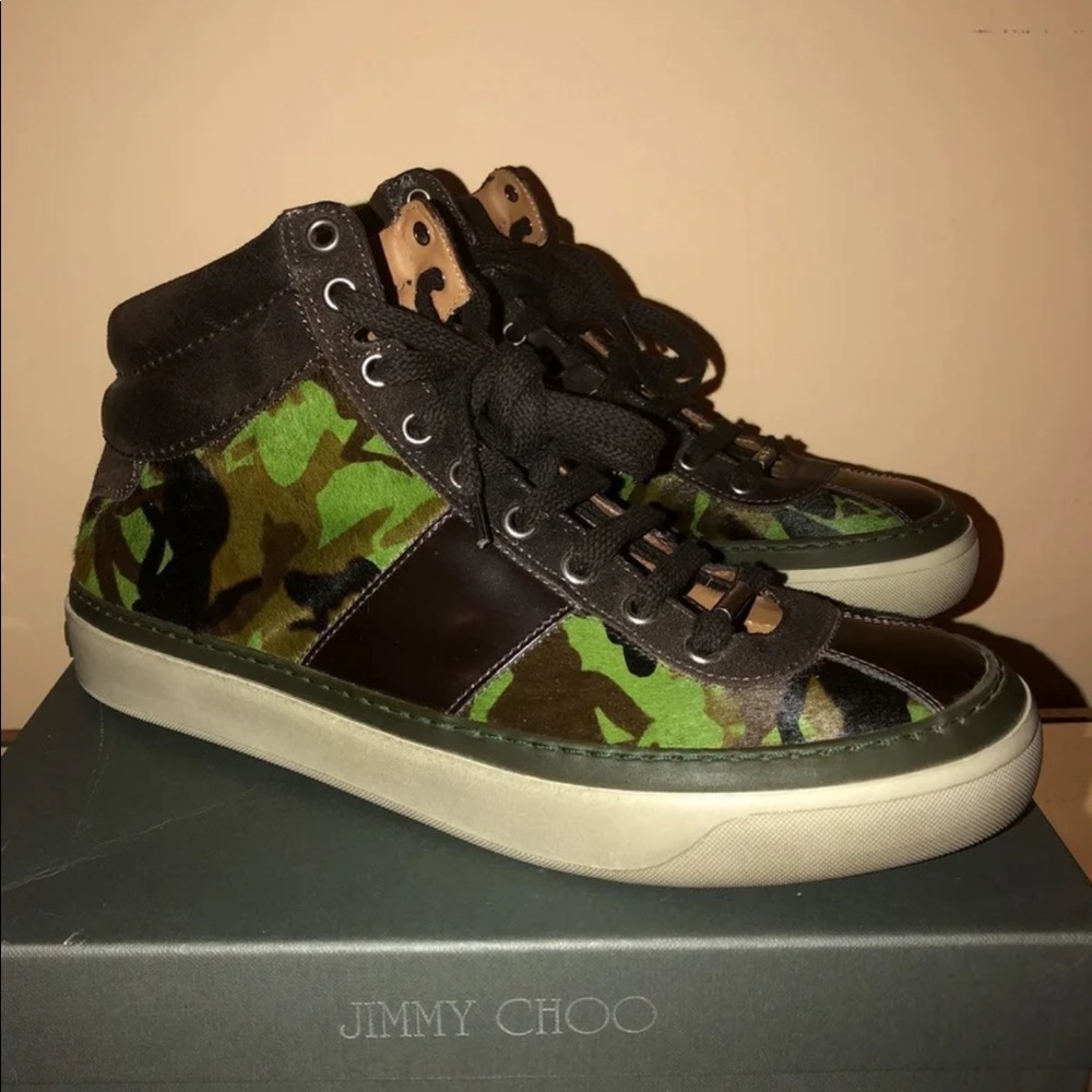 New Jimmy Choo Belgravia Camo High Top Sneakers